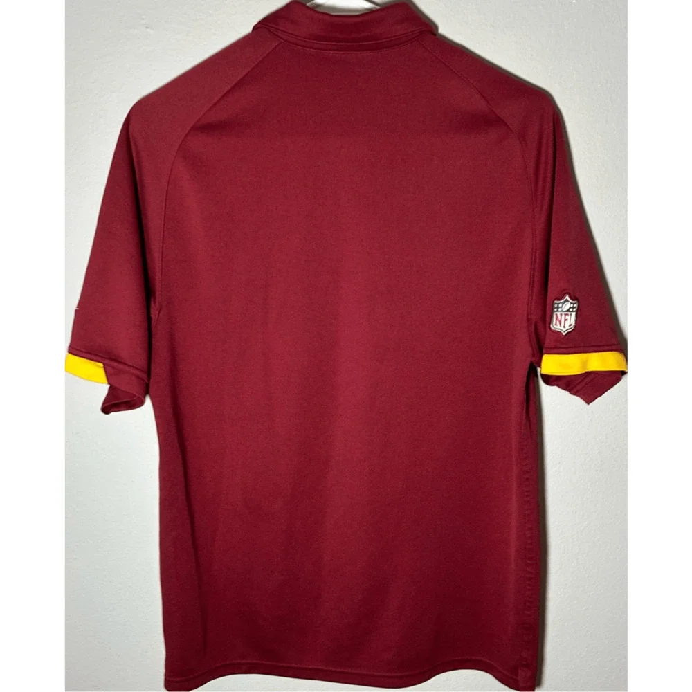 Washington Redskins Nike Onfield Burgundy & Gold Dri-fit Polo Athletic Golf Sz S